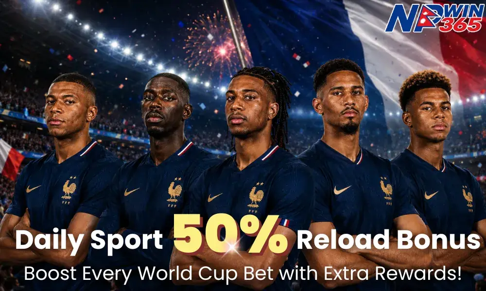 NPwin365 Daily Sport 50% Reload Bonus — Boost Every World Cup Bet with Extra Rewards — Nepal